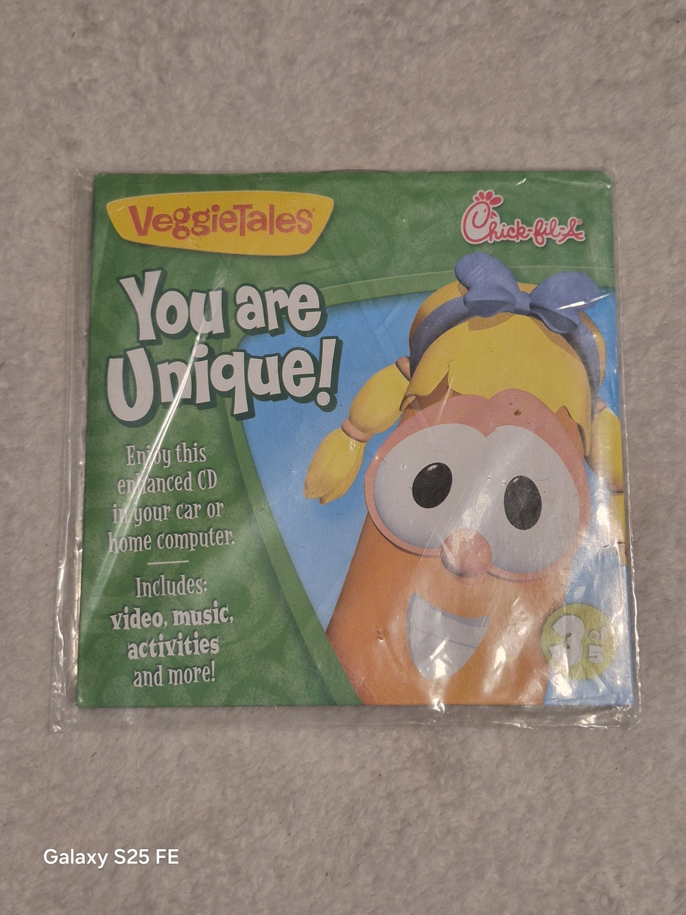 Chick-fil-A VeggieTales You Are Unique Enhanced CD-ROM